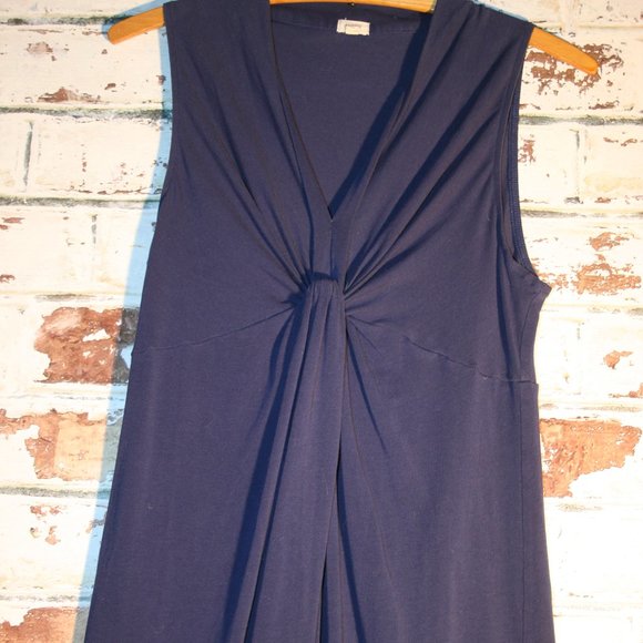 J. Crew Navy Cotton Saturday Twist Shift Dress - Picture 2 of 6